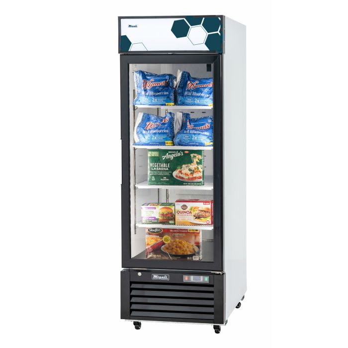 Migali C-23FM-HC 27" One Section Display Freezer w/ Swing Door - Bottom Mount Compressor, White, 115v