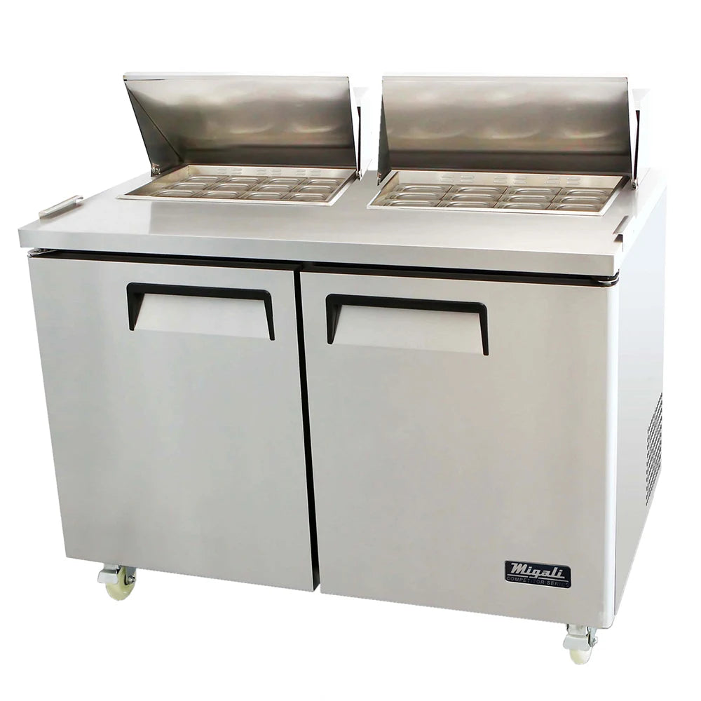 Migali C-SP60-24BT-HC 60 1/5" Sandwich/Salad Prep Table w/ Refrigerated Base, 115v