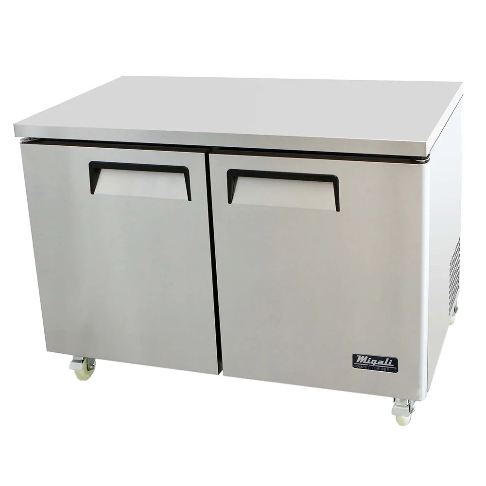Migali C-U48F-HC 48 1/5" W Undercounter Freezer w/ (2) Sections & (2) Doors, 115v