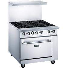 Dukers DCR36-6B Gas Range with Six (6) Open Burners