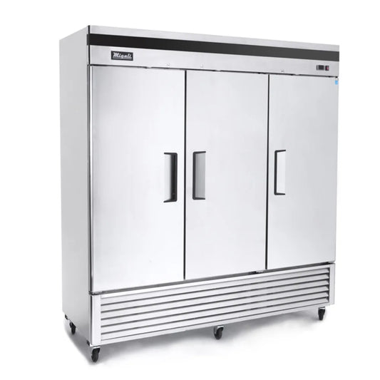 Migali C-3FB-HC 81" Three Section Reach In Freezer, (3) Solid Doors, 115/208-230v/1ph