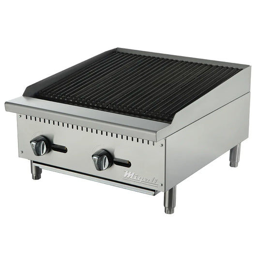 Migali C-CR24 24" Natural Gas Charbroiler w/ Cast Iron Grates, 70,000 BTU