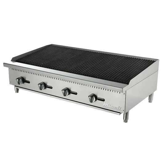 Migali C-RB48 48" Natural Gas Charbroiler w/ Cast Iron Grates, 140,000 BTU