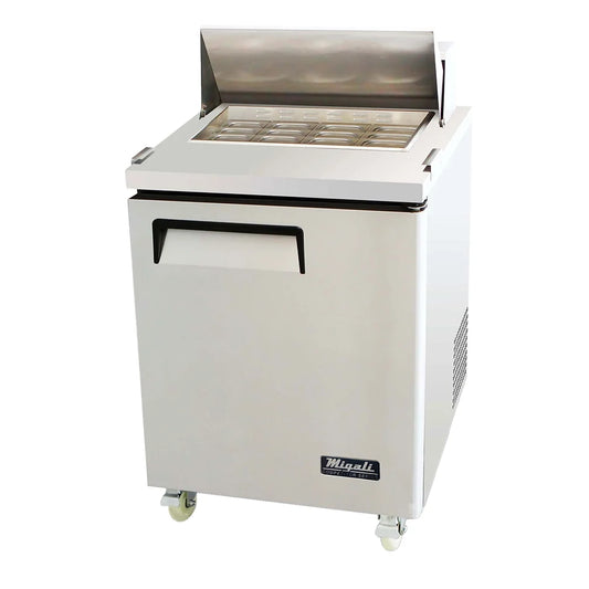 Migali C-SP27-12BT-HC 27 1/2" Sandwich/Salad Prep Table w/ Refrigerated Base, 115v