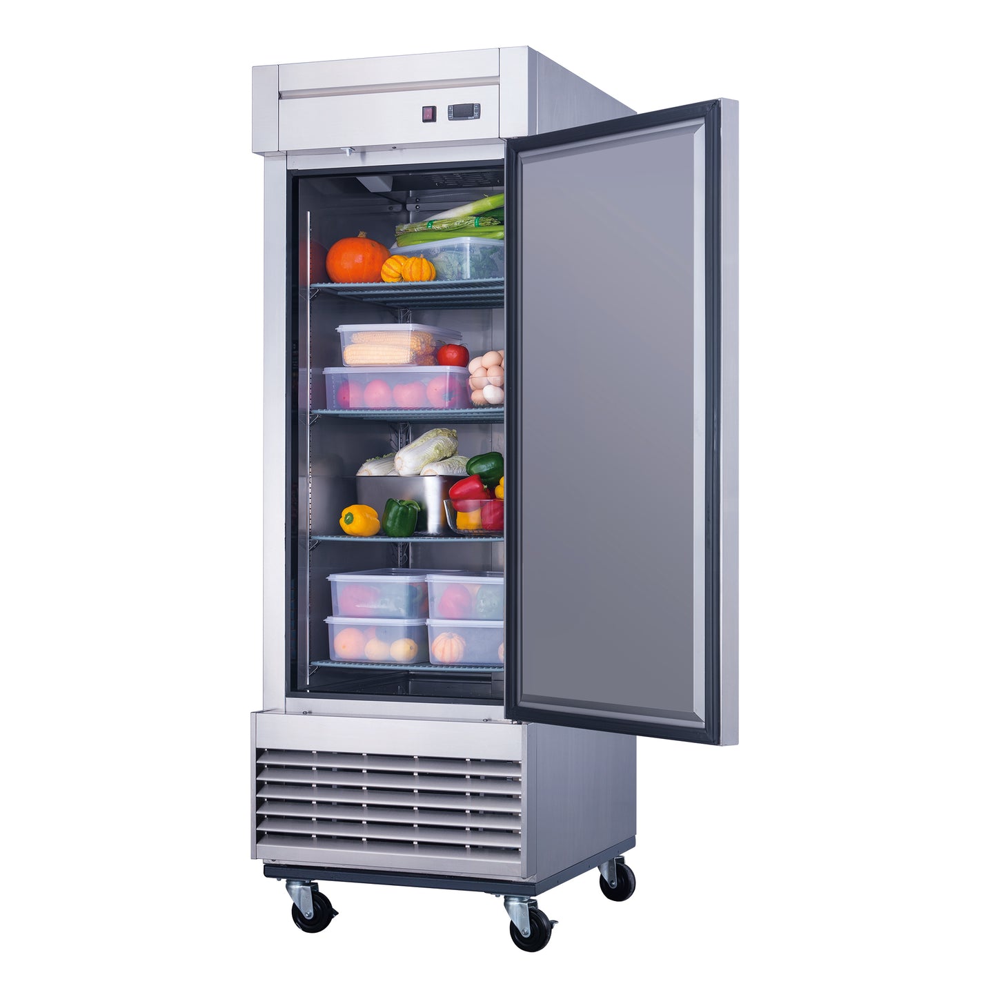 Dukers D28F 28" One Solid Door Bottom Mount Reach-In Freezer - 17.79 Cu. Ft.