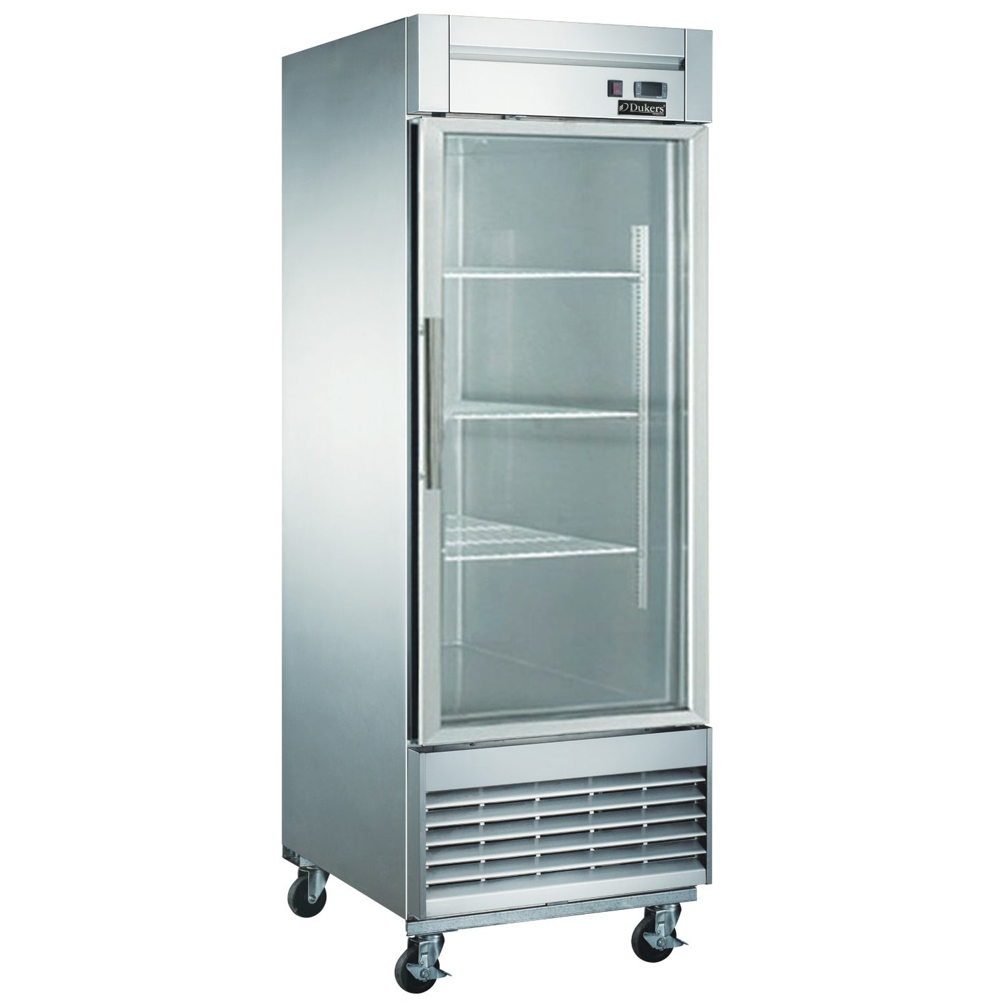 Dukers D28R-GS1 28" Single Glass Door Bottom Mount Reach-In Refrigerator - 17.79 Cu. Ft.