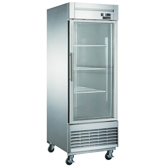 Dukers D28F-GS1 28" Single Glass Door Bottom Mount Reach-In Freezer - 17.79 Cu. Ft