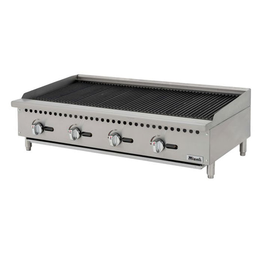 Migali C-CR48 48" Natural Gas Charbroiler w/ Cast Iron Grates, 140,000 BTU