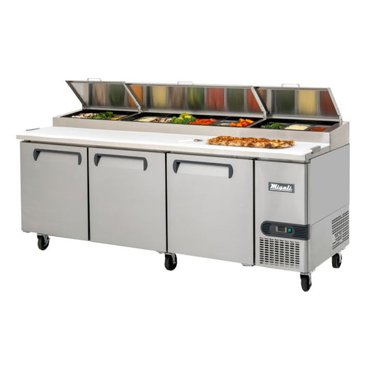 Migali C-PP93-HC 93" Pizza Prep Table w/ Refrigerated Base, 115v