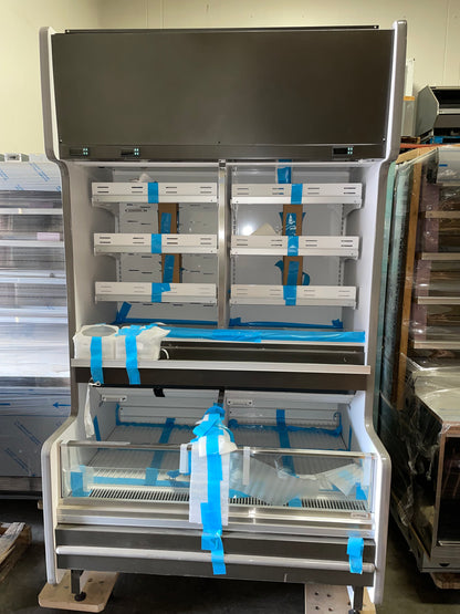 Structural Concepts - Self Contained Open Air Cooler (Top) Freezer (Bottom) Merchandiser