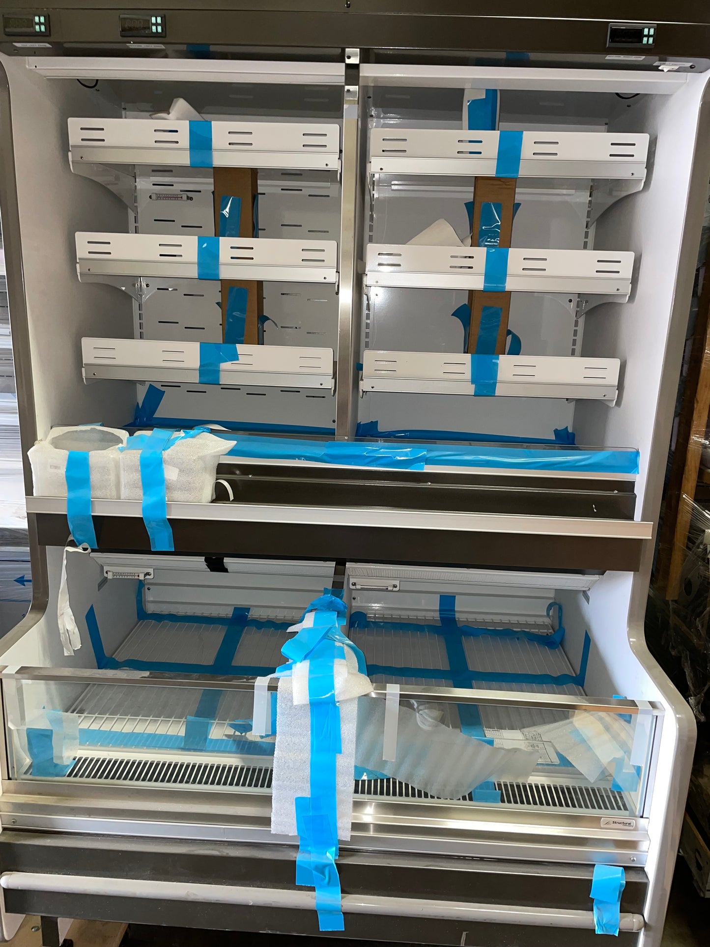 Structural Concepts - Self Contained Open Air Cooler (Top) Freezer (Bottom) Merchandiser