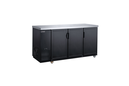 Dukers DBB72-M3 3-Door Bar and Beverage Cooler (Solid Doors)