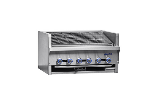 Imperial Range IABR-72 NAT 72" Natural Gas Steakhouse Broiler with Cast Iron Radiants - 12 Burner