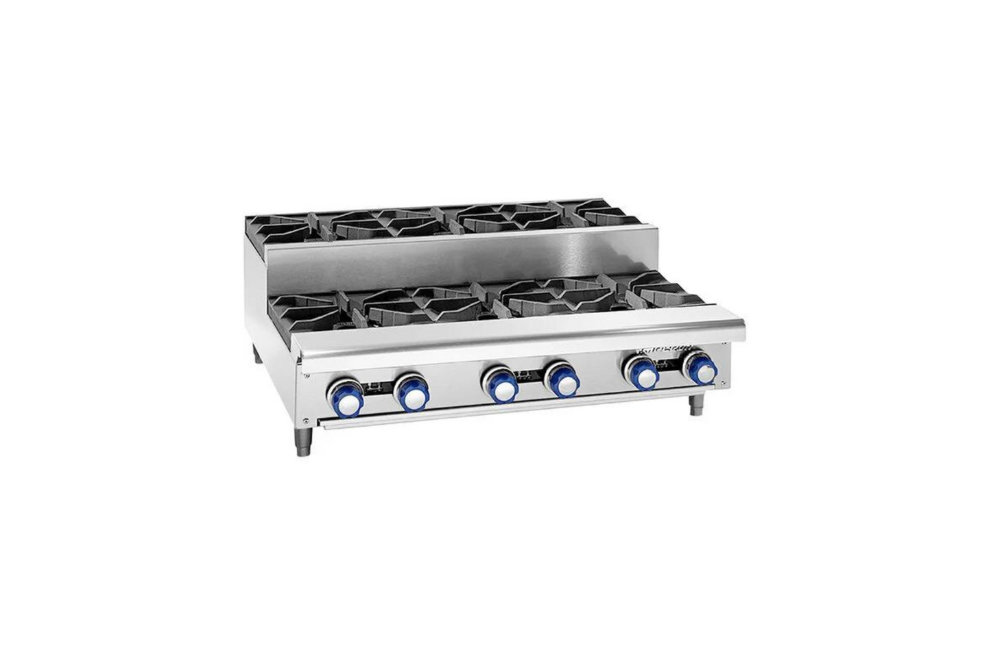 Imperial Range IHPA-6-36SU 36" Natural Gas 6 Burner Step-Up Hot Plate - 192,000 BTU