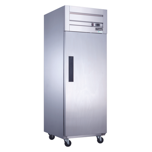 Dukers D28AR Commercial Single Door Top Mount Refrigerator in Stainless Steel