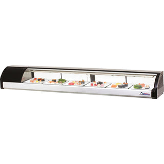 Everest ESC83L 82" Refrigerated Sushi Display Case - Left Side Compressor